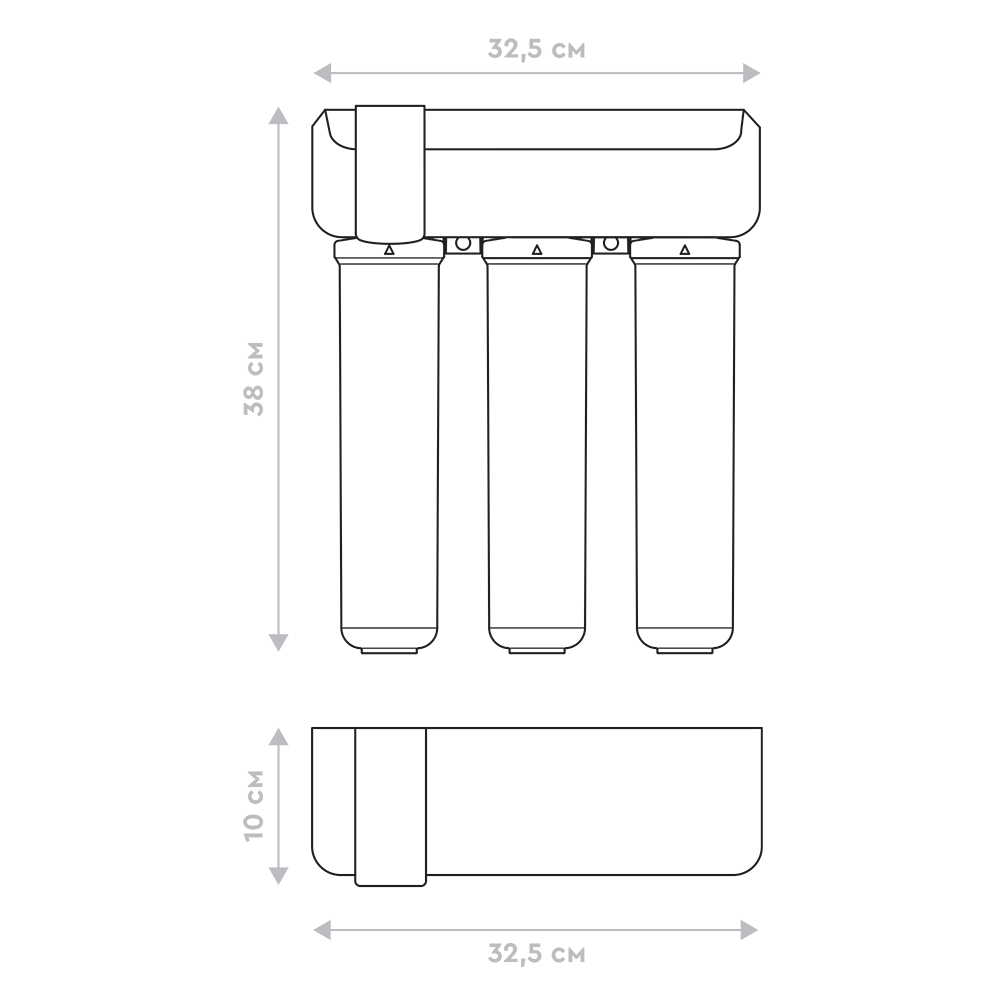 Водоочиститель мембранный бытовой обратноосмотический БАРЬЕР Compact OSMO 100 M - фото 4