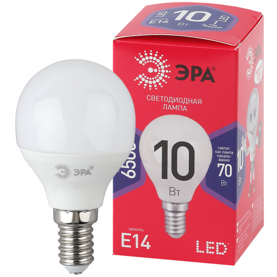 Лампа светодиодная ЭРА led P45-10W-865-E14 R 6500K - фото 1